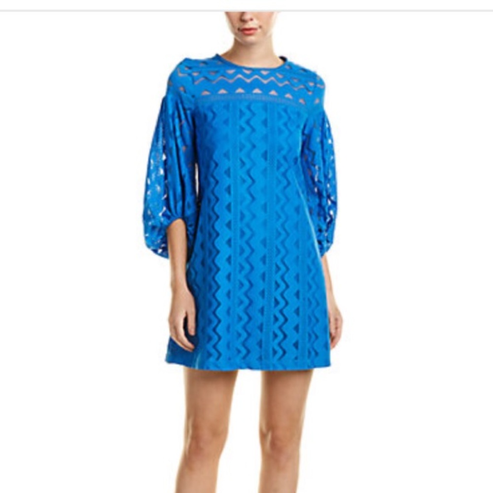 *Price is Firm* NWT Laundry by Shelli Segal Balloon Zip Zag Dress